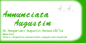 annunciata augustin business card